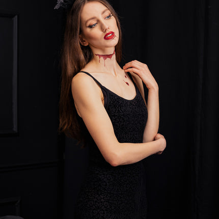 Halloween-hårbånd med flagermus 22 cm