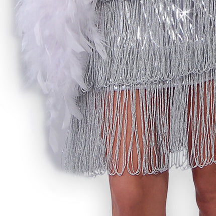 Charleston-kjole sølv til damer