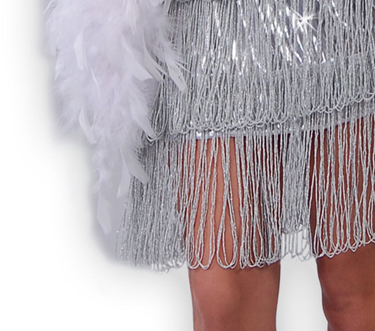 Charleston-kjole sølv til damer