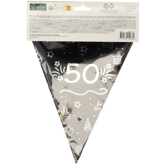 50 års guirlande 4m