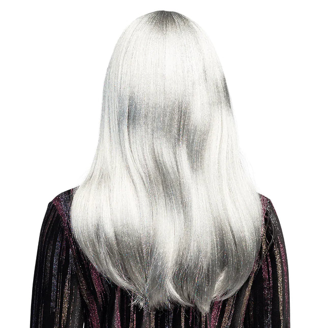 Grå paryk med glitter