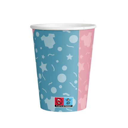 Gender Reveal Cups 9cm 8stk
