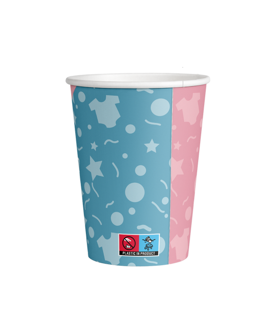 Gender Reveal Cups 9cm 8stk