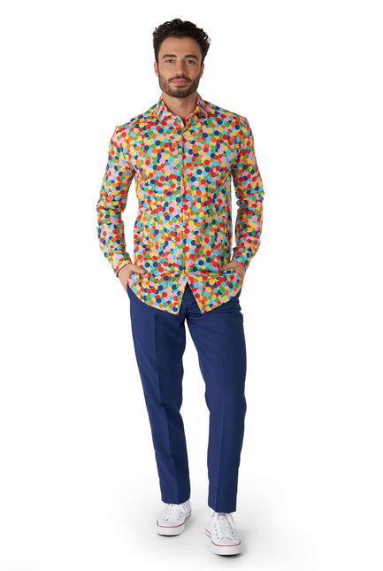 Party Confetti skjorte mænd <tc>OppoSuits</tc>