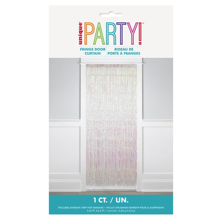 Hvidt dørtæppe Pearl 2m