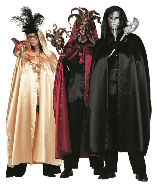 Rød kappe mænd satin