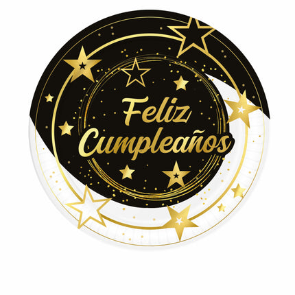 Feliz Cumpleanos-tallerkener 23 cm 6 stk