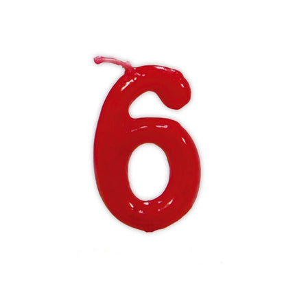 Rødt stearinlys 6 år 5,5 cm