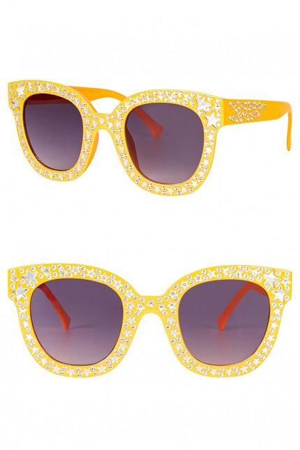 Briller orange med sten