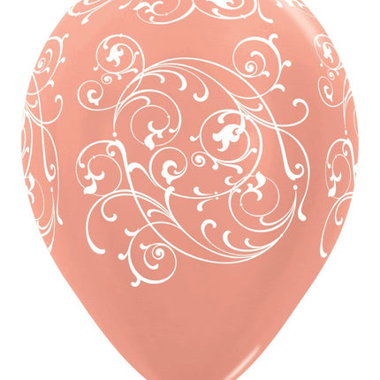 Balloner Filigran Metallic Rose Gold 30cm 25stk