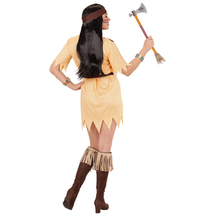 Indisk kjole Brun Beige Damer