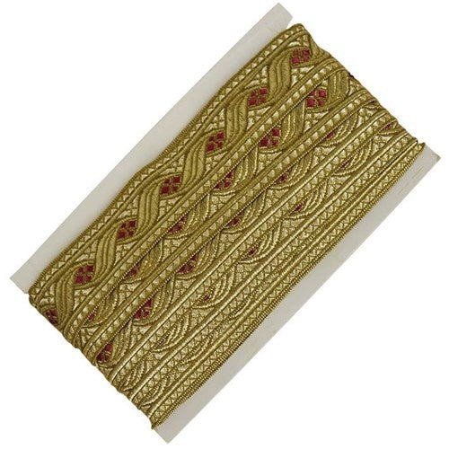 Sintband Classic Guld/Rød 40Mm Meter