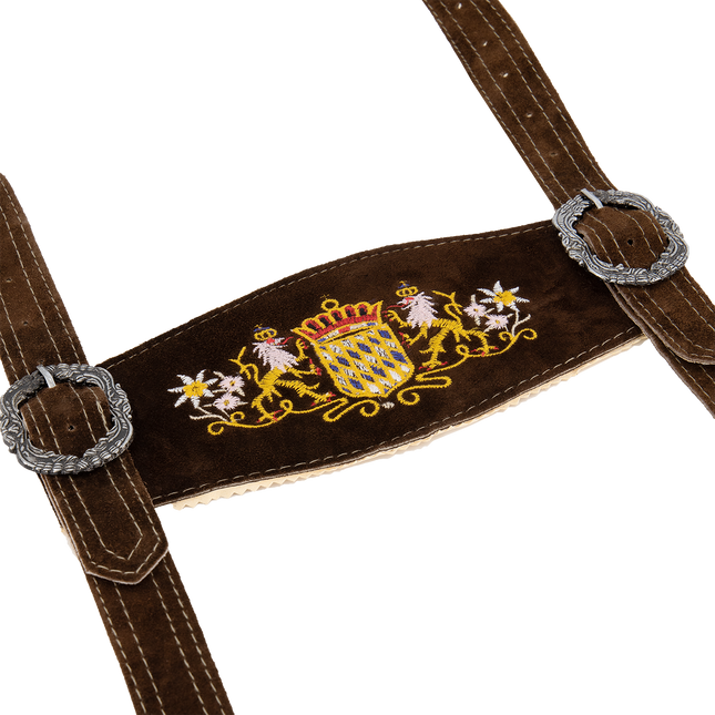 Oktoberfest-bælte med clips brun/sort