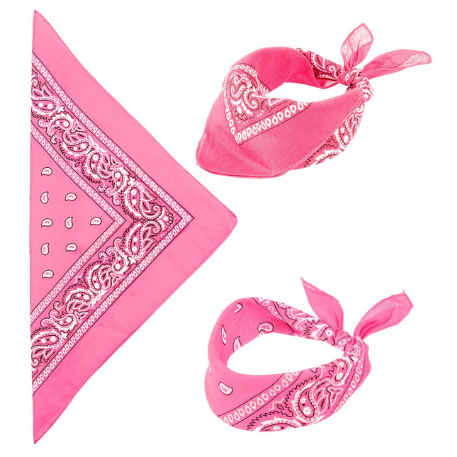 Hippie 60S Bandana Roze 55cm