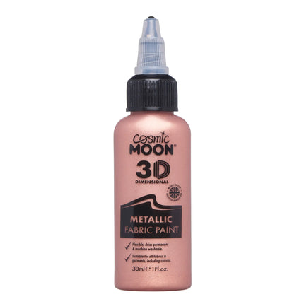 Cosmic Moon Metallic Fabric Paint Rose Gold 30 ml