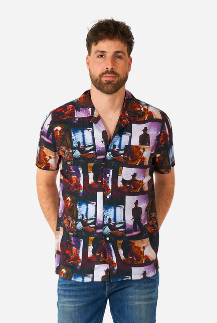 A Nightmare On Elmstreet skjorte med korte ærmer til mænd <tc>OppoSuits</tc>