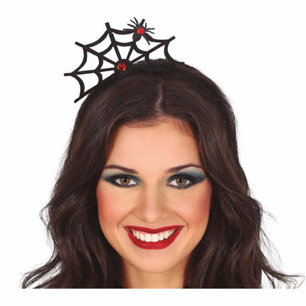 Halloween-hårbånd med spindelvæv