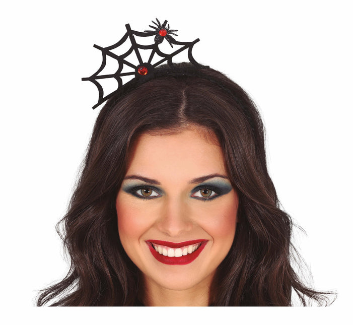 Halloween-hårbånd med spindelvæv