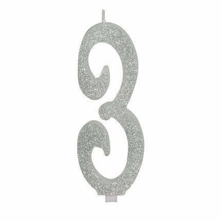 Sølvlys 3 år Glitter 12,5 cm