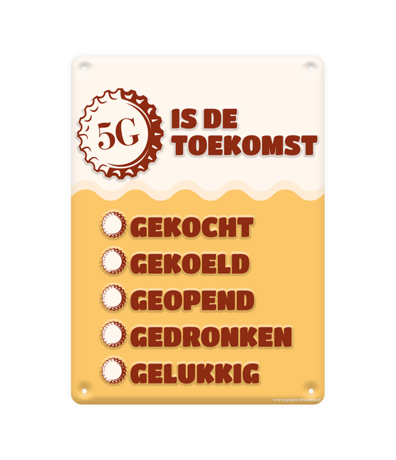 Metalen Bord 5G Is De Toekomst