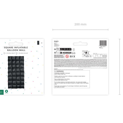 Sort ballonvæg 1,43 m