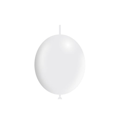 Hvide knapballoner 30 cm 50 stk