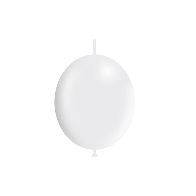 Hvide knapballoner 30 cm 50 stk