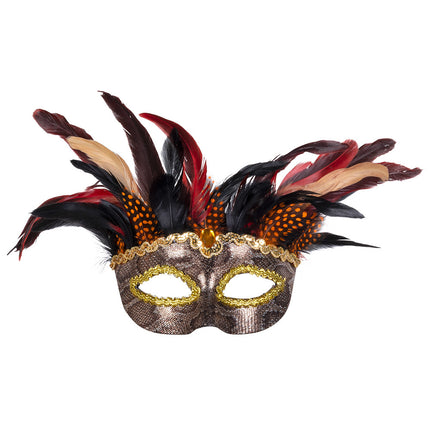 Halloween-maske Voodoo-fjer