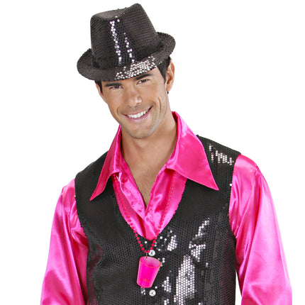 Neonpink halskæde, shotglas