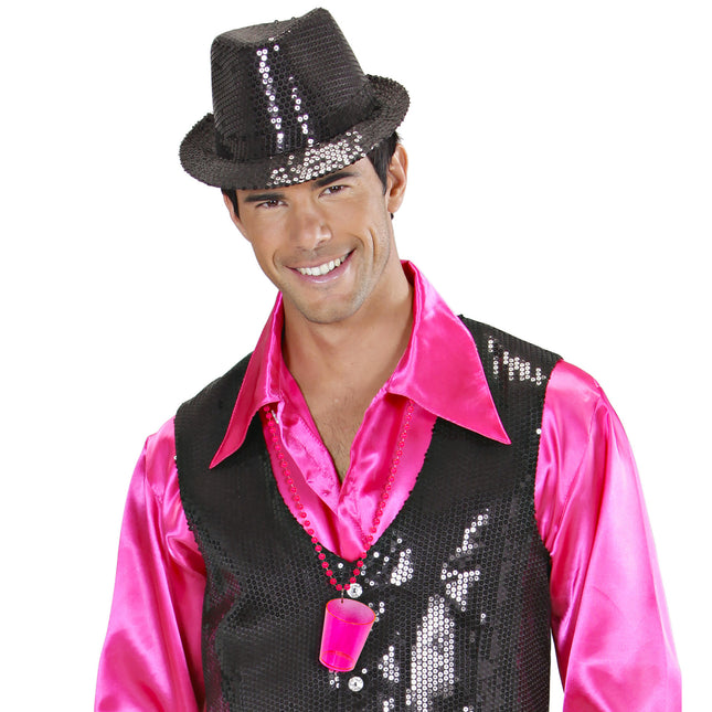 Neonpink halskæde, shotglas