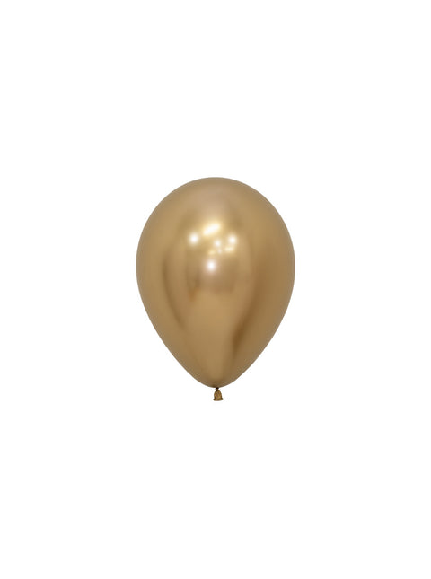 Balloner Reflex Gold 12 cm 50 stk