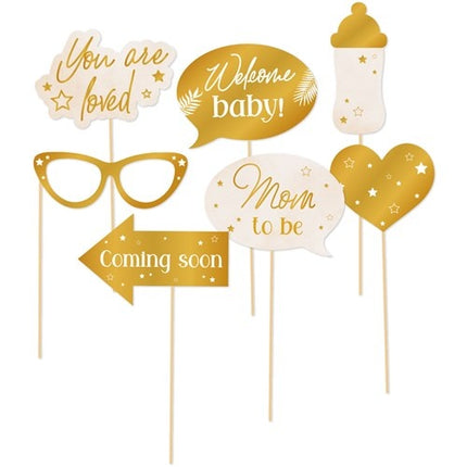 Birth Photobooth rekvisitter Safari 7 stk