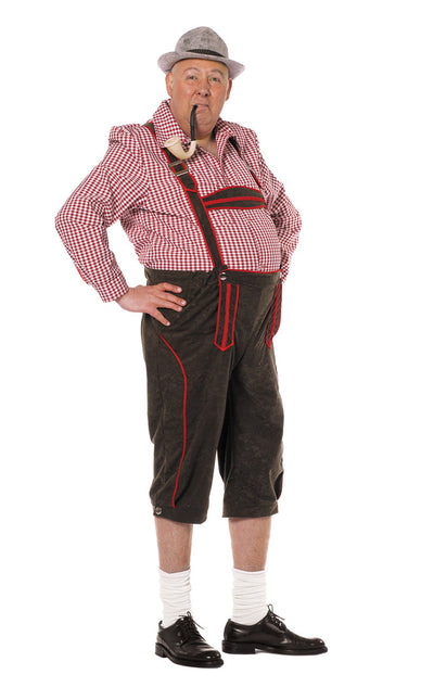 Lederhosen Sort Rød Mænd