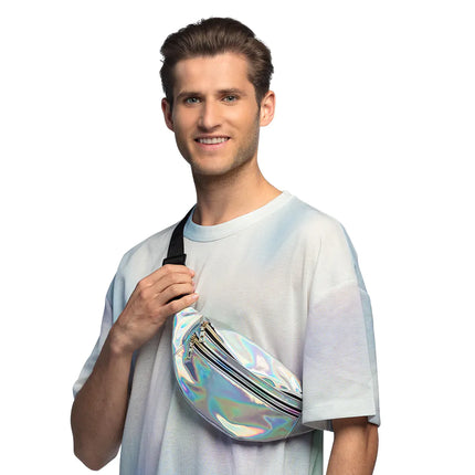 Sølv hoftetaske Holografisk