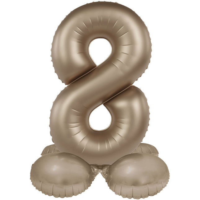 8 års figurballon guld 41 cm