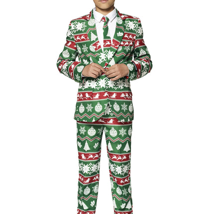 Julebarn i grøn dragt