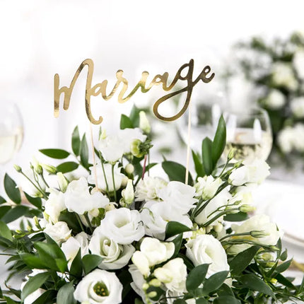 Topper til bryllupskage Mariage 22,5 cm