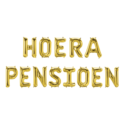 Sæt med gyldne pensioneringsballoner 1,9 m