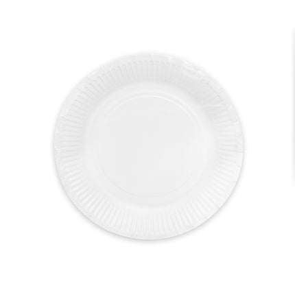 Hvide tallerkener papir 23cm 16stk