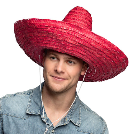 Rød sombrero 49 cm