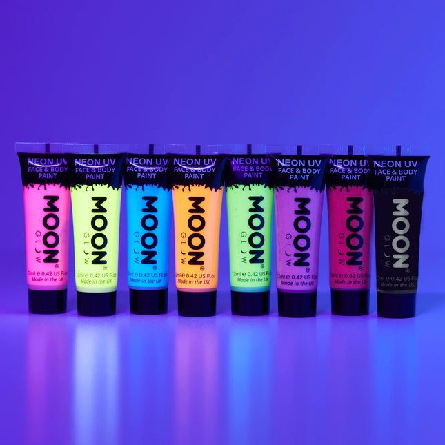 Moon Glow Pastel Neon UV Ansigtsmaling Sort 12ml