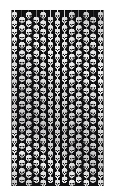 Halloween-dørforhæng kranier 2m