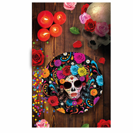 Halloween-skål med kranium 32 cm