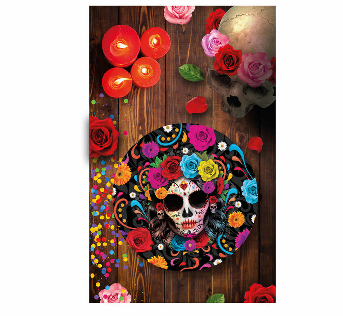 Halloween-skål med kranium 32 cm