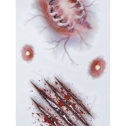 Halloween falske tatoveringer sår