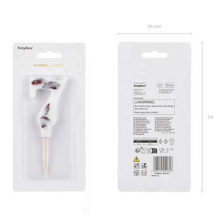 7 års stearinlys-blomsterblade 8 cm