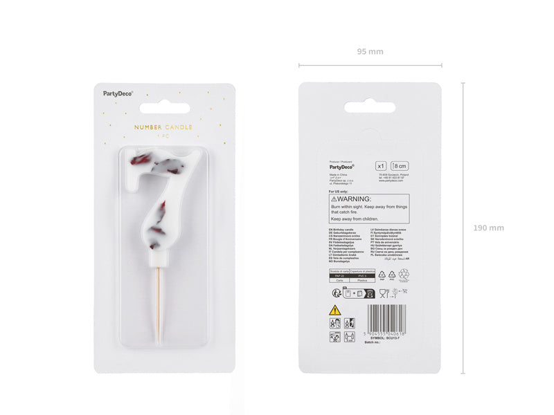 7 års stearinlys-blomsterblade 8 cm