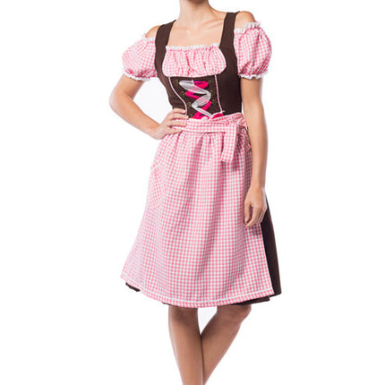 Dirndl-kjole Oktoberfest Lang Pink