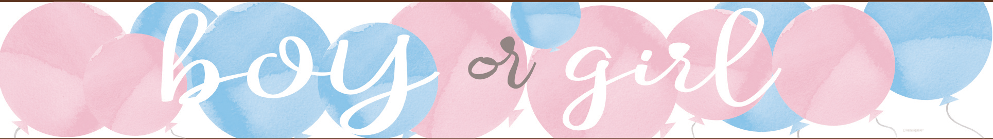 Gender Reveal Banner Dreng eller pige 2.74m