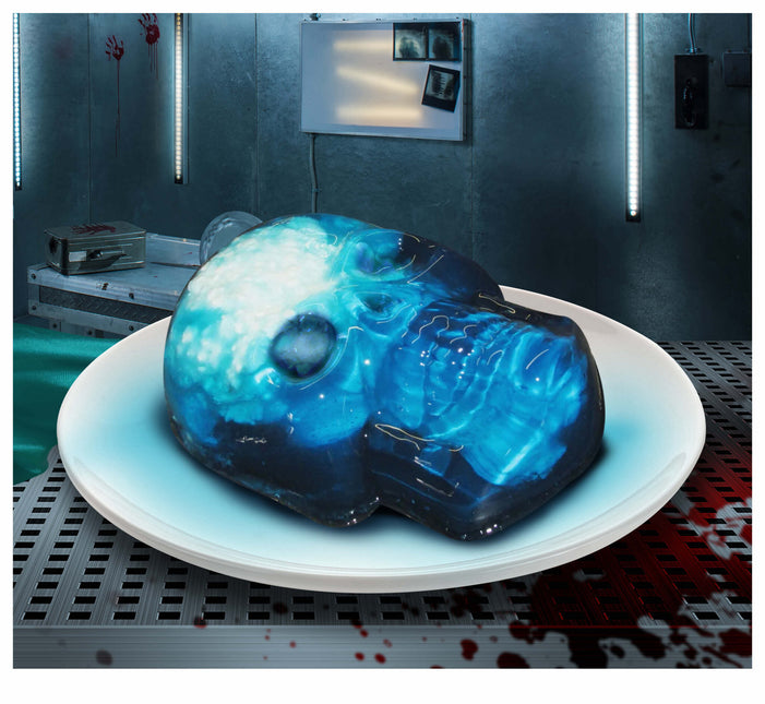 Halloween-form med kranie til gelé 22 cm